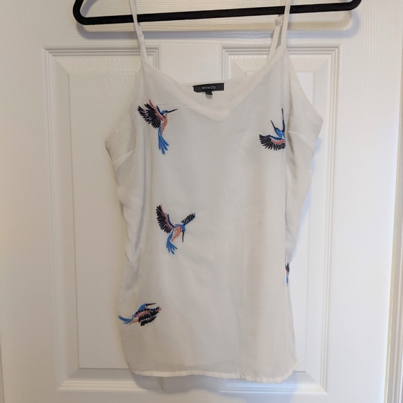 Embroidered Bird Spaghetti strap top - Picture 2 of 2
